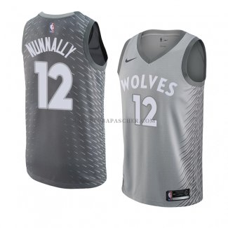Maillot Minnesota Timberwolves James Nunnally (2) Ville 2018 Gri